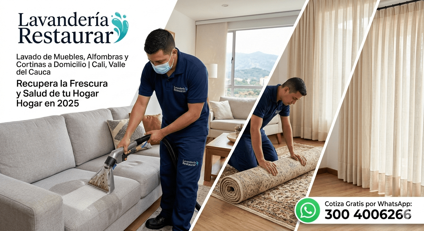 Lavado de muebles, alfombras y cortinas a domicilio en Cali – Lavandería Restaurar