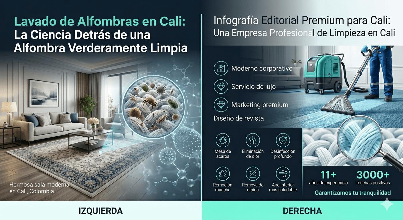 Proceso profesional de lavado de alfombras en Cali realizado por Lavandería Restaurar